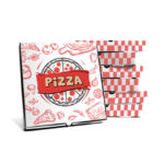 100 Cajas Pizza Blanca Diseño 30 Cm (12 Pulgadas) Corrugado
