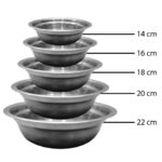 Juego 5 Pzs Tazones/bowls Eco Acero Inoxid 14-16-18-20-22 Cm
